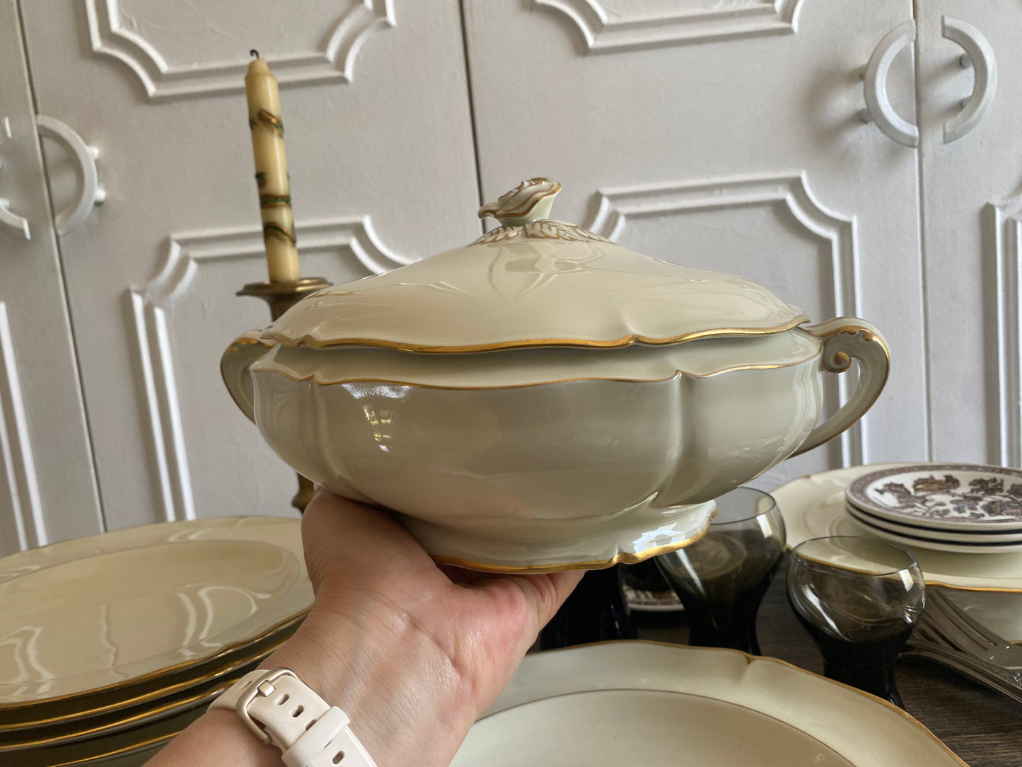 Assiettes Limoges crème