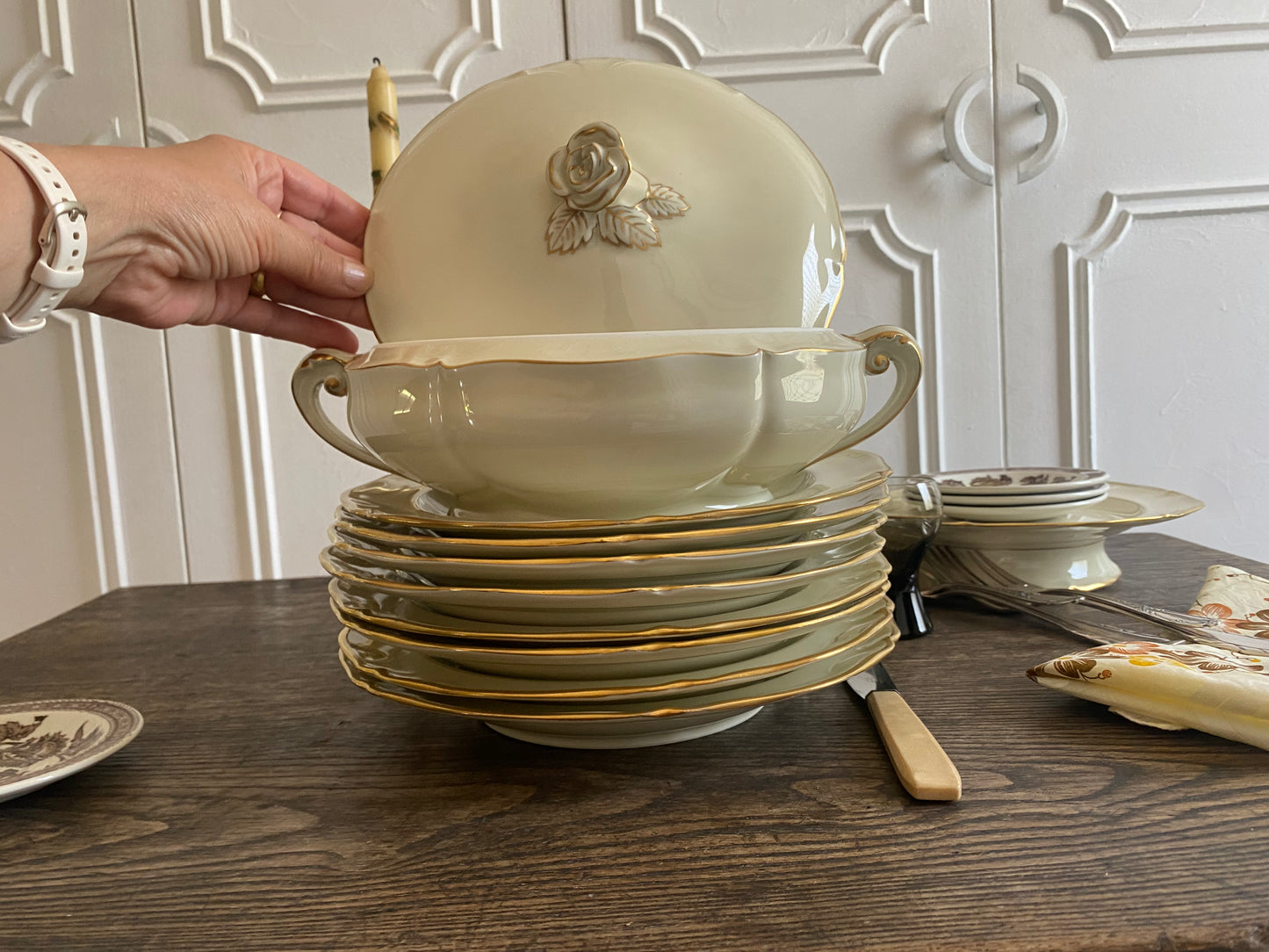 Assiettes Limoges crème