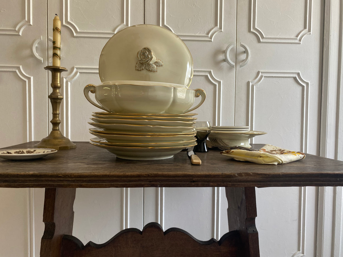 Assiettes Limoges crème