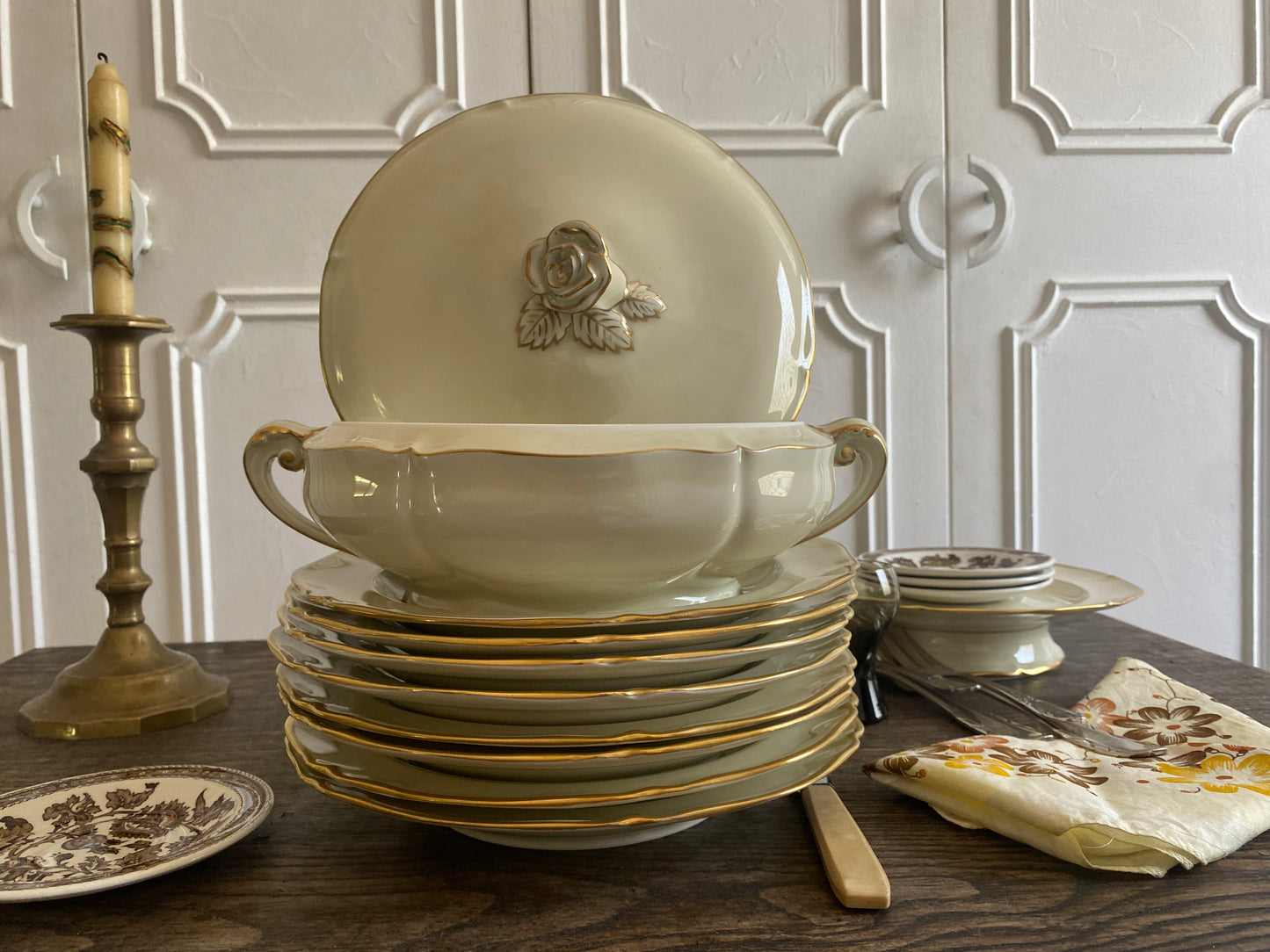 Assiettes Limoges crème