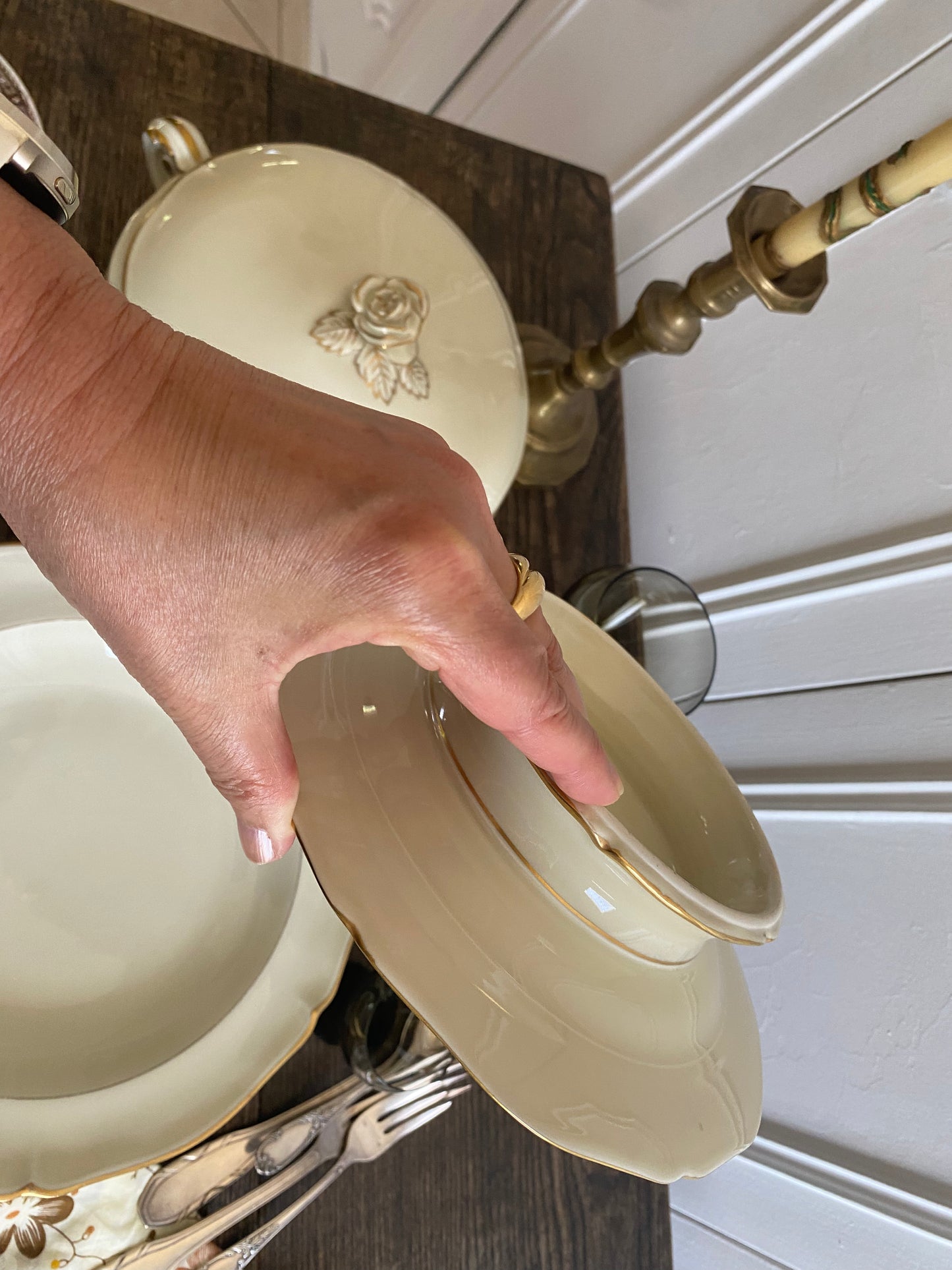 Assiettes Limoges crème