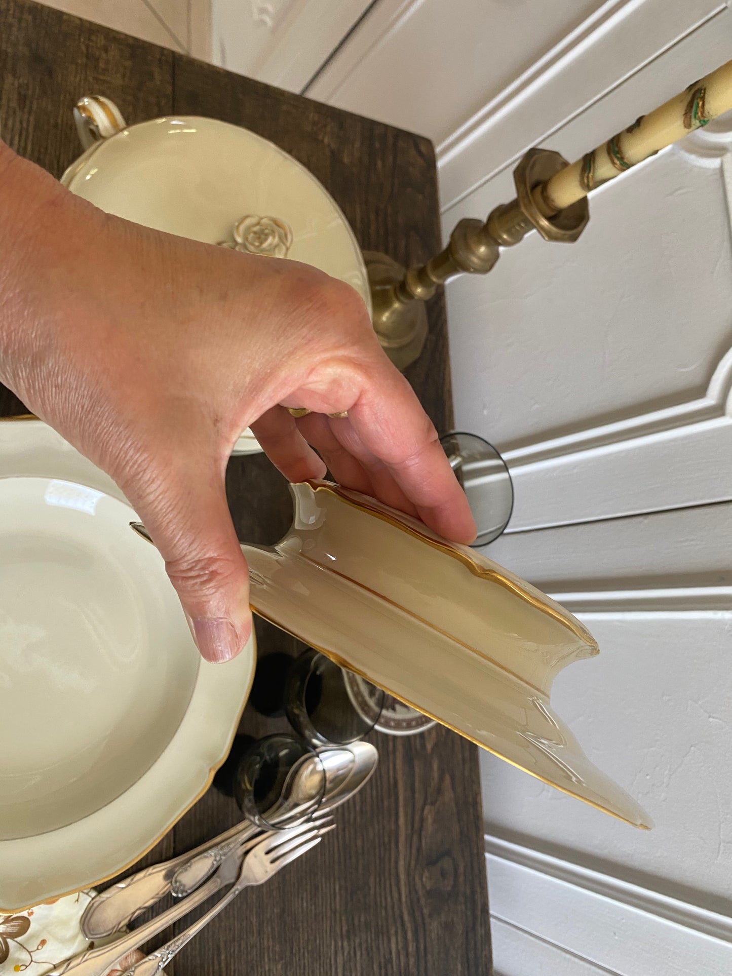 Assiettes Limoges crème