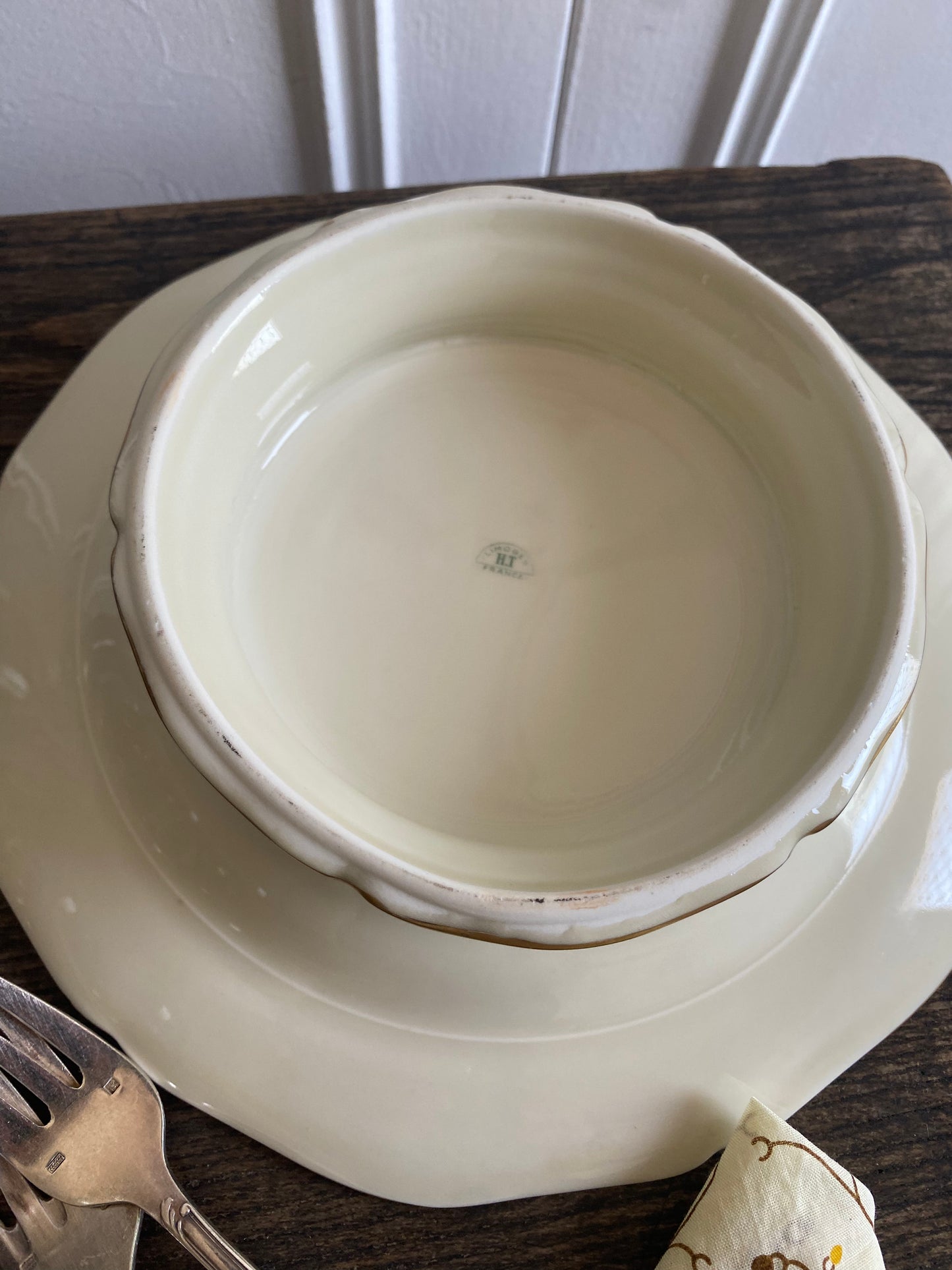 Assiettes Limoges crème