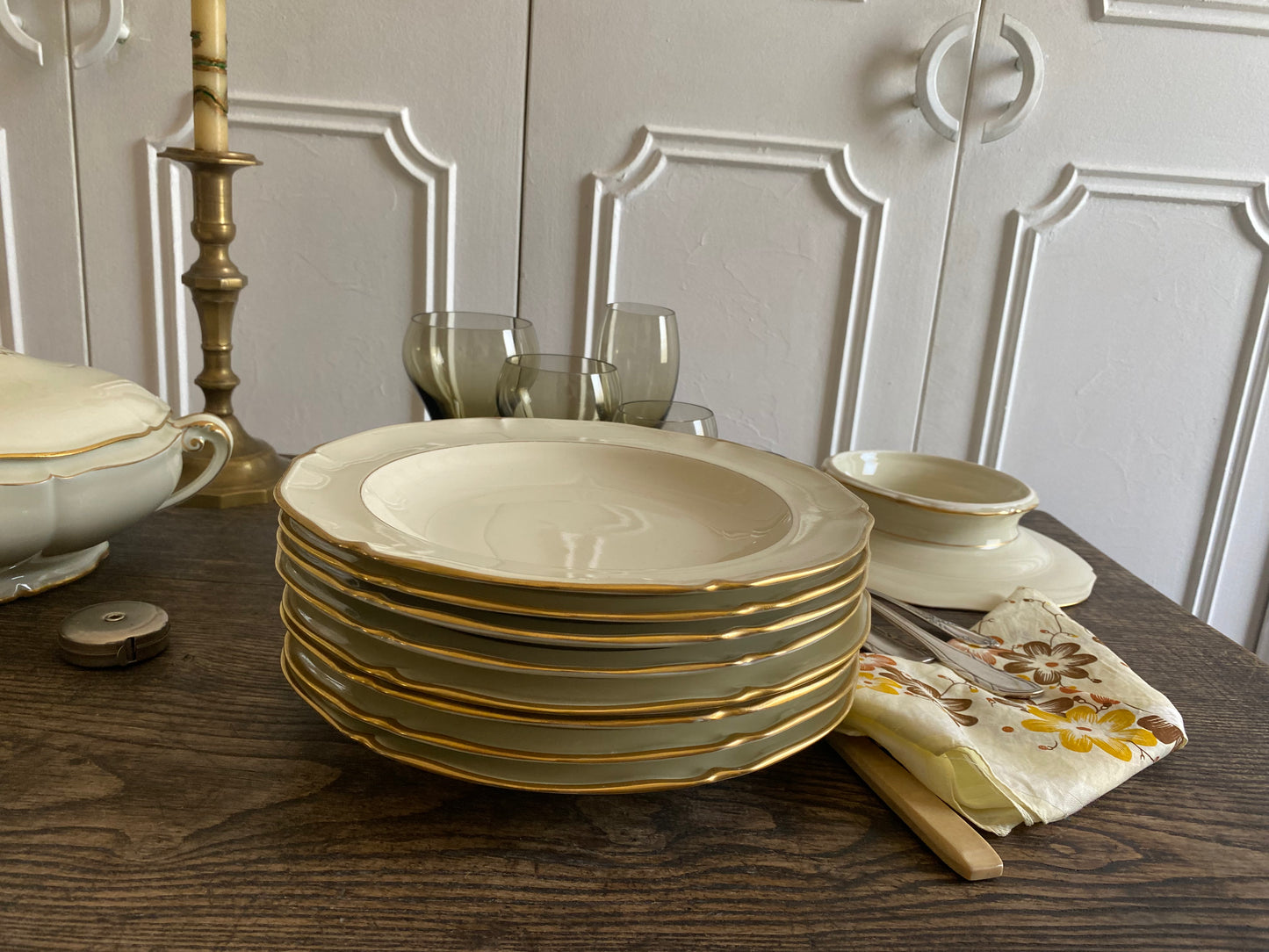 Assiettes Limoges crème