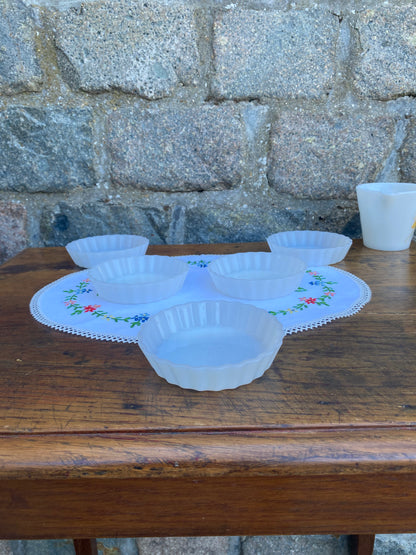 Coupelles tartelettes en opaline