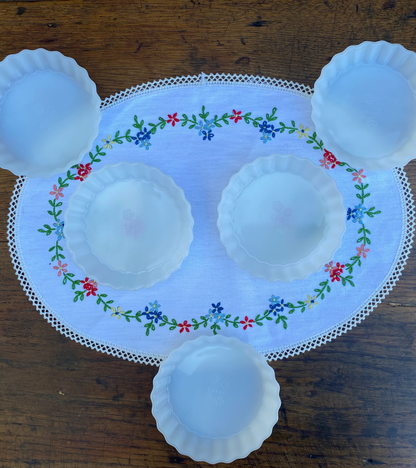 Coupelles tartelettes en opaline