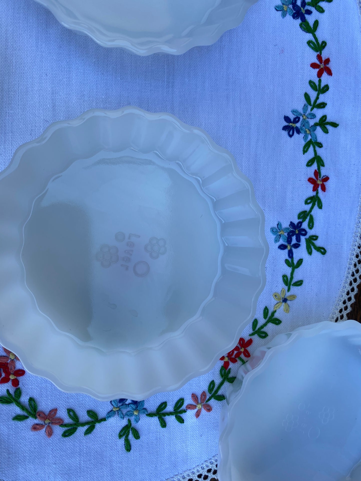 Coupelles tartelettes en opaline