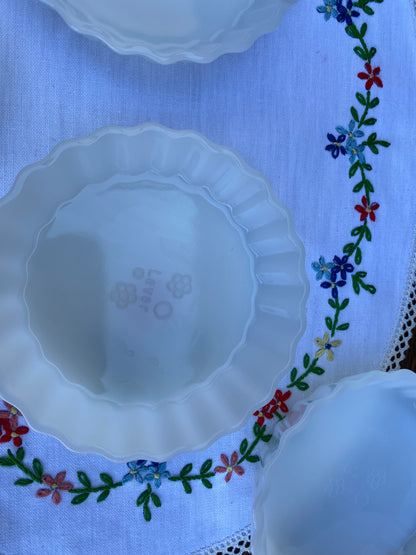 Coupelles tartelettes en opaline