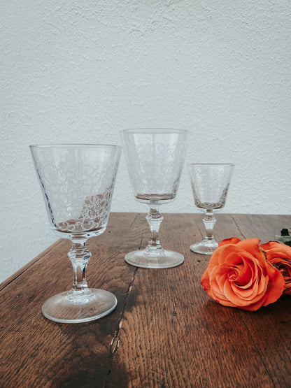 Trio verres à pied