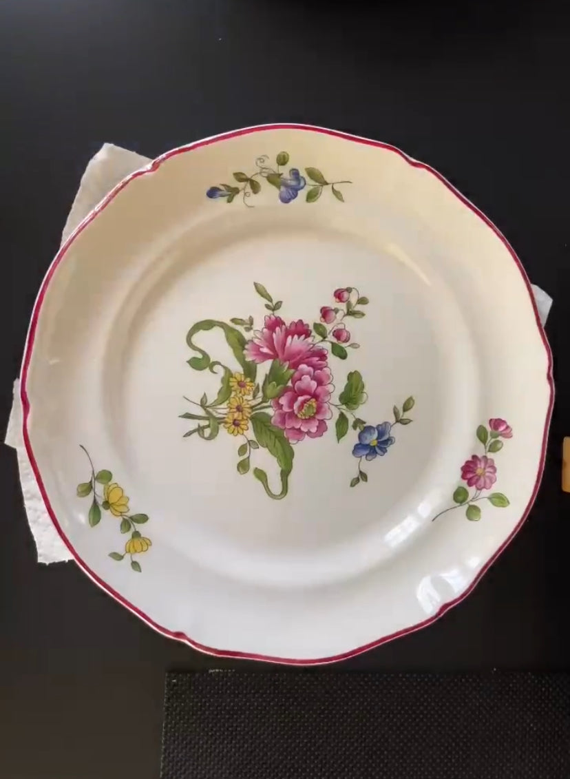 Assiettes plates Vieux Saint Amand #id14