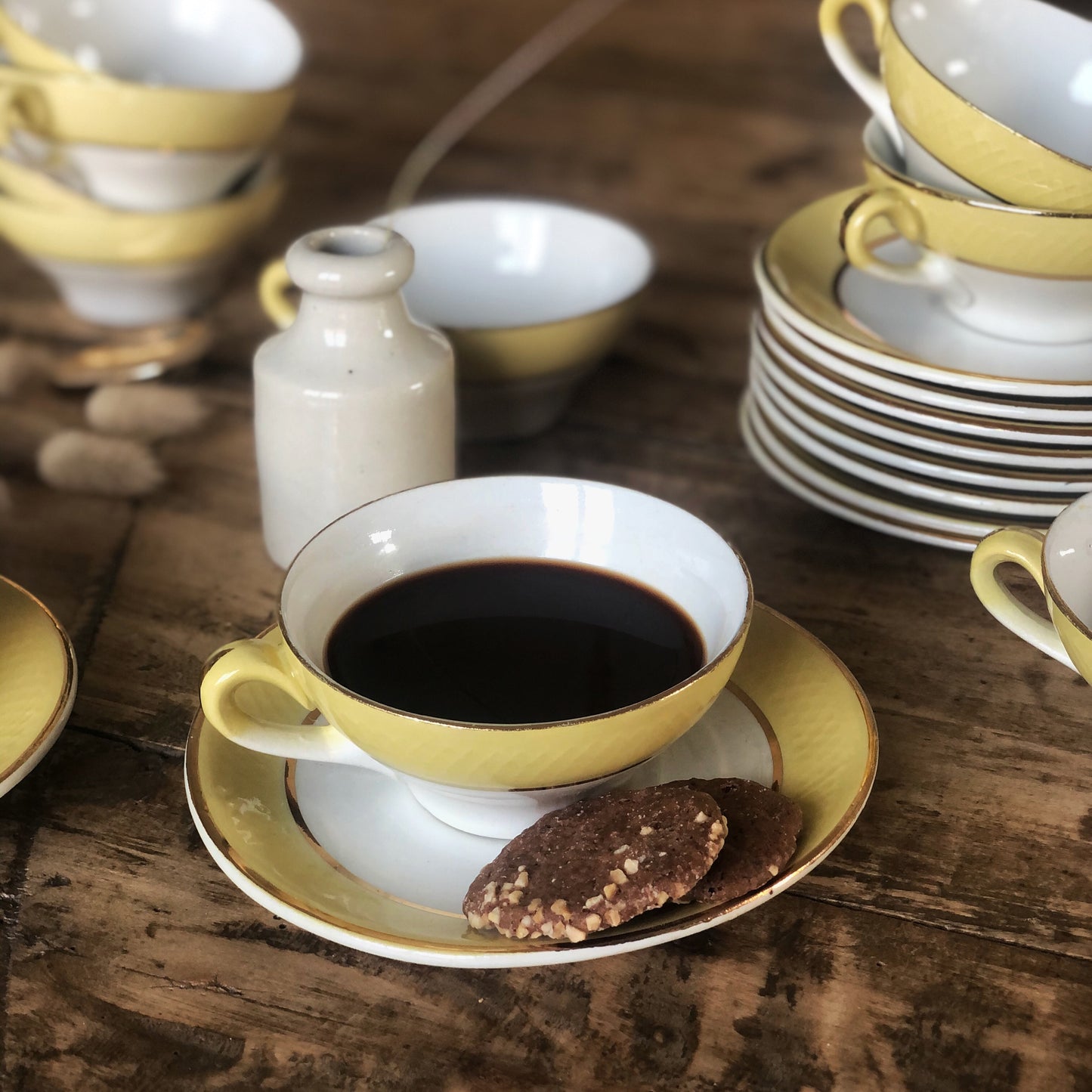 Service à café Jaune&Doré