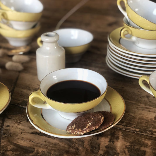 Service à café Jaune&Doré