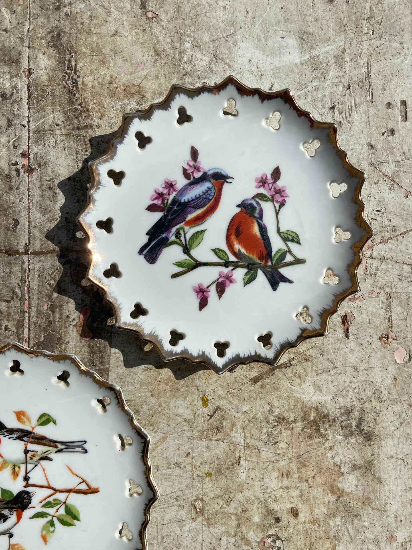 Trio assiettes Oiseaux