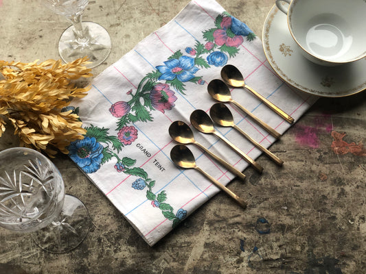 Petites cuillères dorées (lot de 6)