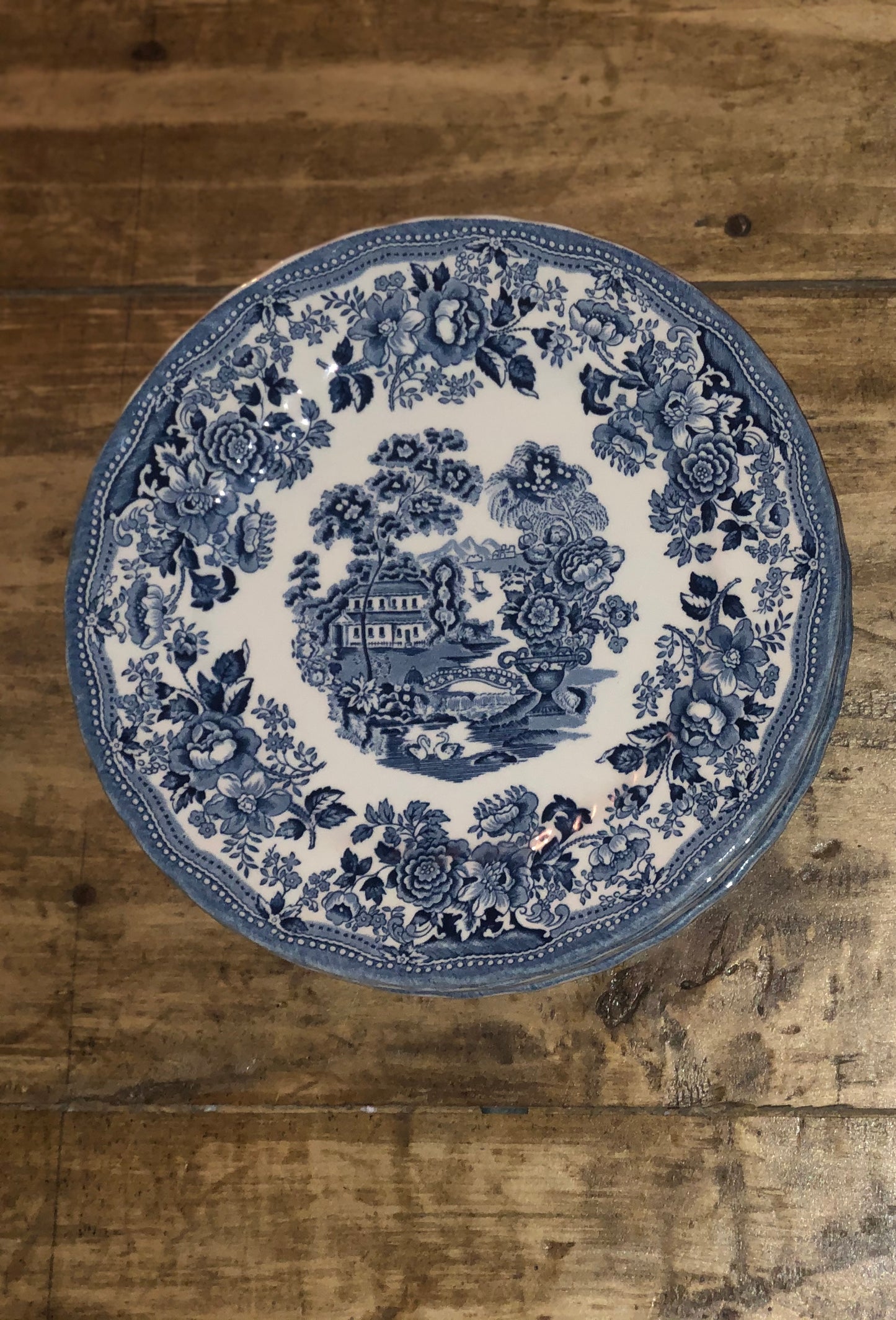 6 assiettes creuses Anglaises