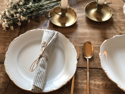 Assiettes Porcelaine blanche & dorée