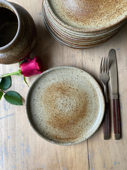 Assiettes mouchetée en grés #id50