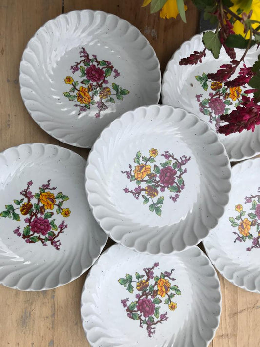 Assiettes creuses tachetées