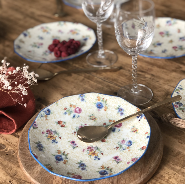 assiette fleurie