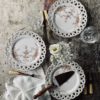 assiette ancienne dentelle