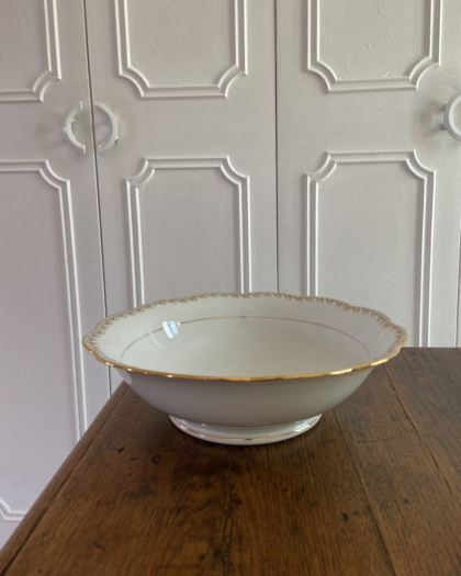 porcelaine ancienne blanc et doré