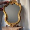 miroir coquille doré