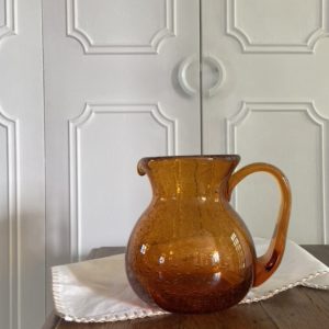 Carafe bullée ambrée